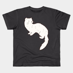 White ferret Kids T-Shirt